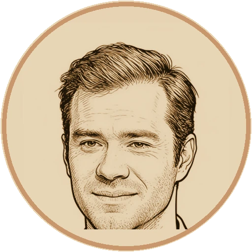 Stylized fine-line illustrated avatar of Andrej Karpathy (AI-generated interpretation)