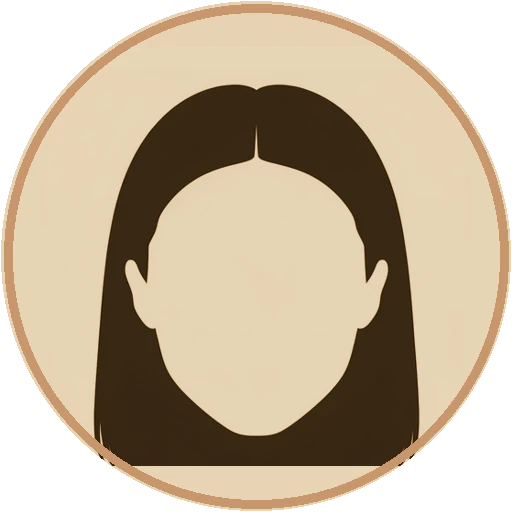 Stylized faceless silhouette identifier for Camille Fournier (AI-generated, no source photo — long straight hair)