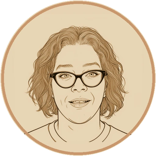 Stylized fine-line illustrated avatar of Charity Majors (AI-generated interpretation)