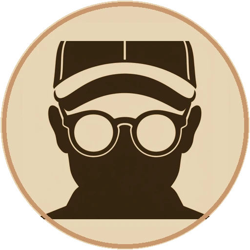 Stylized faceless silhouette identifier for Chip Huyen (AI-generated, no source photo — cap and round glasses)