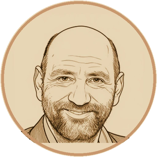 Stylized fine-line illustrated avatar of Martin Fowler (AI-generated interpretation)