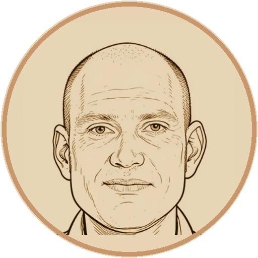 Stylized fine-line illustrated avatar of Will Larson (AI-generated interpretation)
